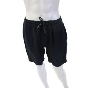 Reiss Mens Black Sweat Shorts Drawstring Size L